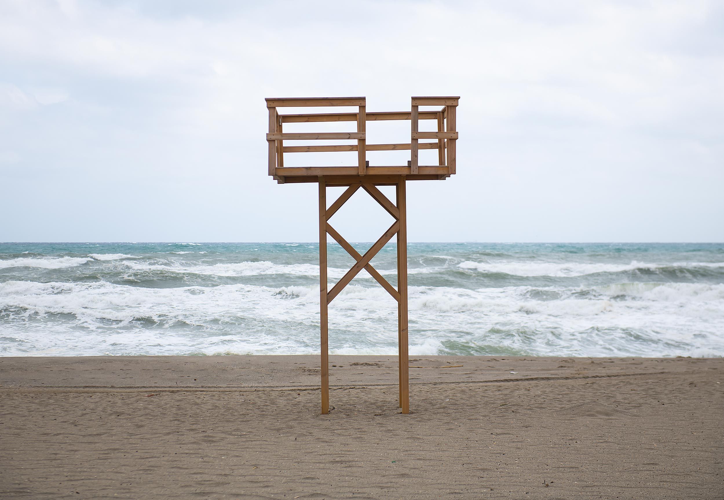 Rettungsschwimmer-Hochsitz am Strand
